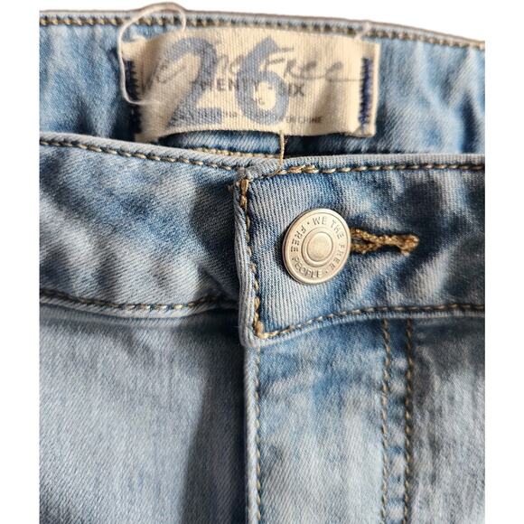 Free People We The Free Just Float On Flare High Rise Blue Denim Jeans Size 26 - Picture 4 of 10